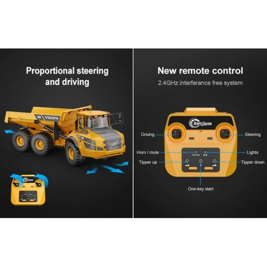 T806-Volvo A40G 1/20 RC Articulated Dump Truck - T2M