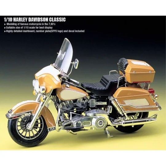 Harley Davidson Classic Electra 1/10 Academy Motorcycle Academy AC15501 - 2 AC15501-Harley Davidson Classic Electra 1/10 Academy Motorcycle - AC15501