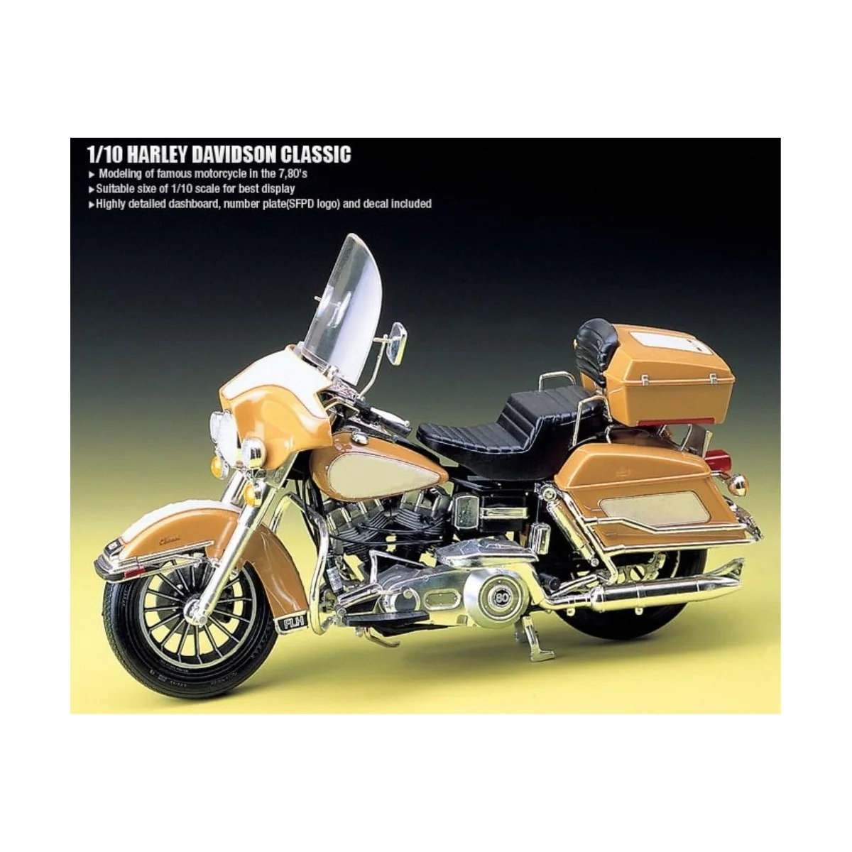 Harley Davidson Classic Electra 1/10 Academy Motorcycle Academy AC15501 - 2 Harley Davidson Classic Electra 1/10 Academy Motorcycle Academy AC15501 - 2