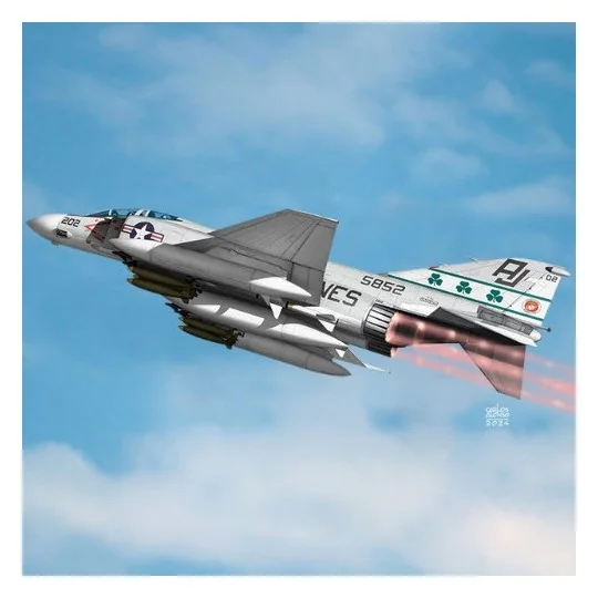 AC12356-Avion USMC F-4J Phantom II, VMFA-333 Fighting Shamrocks 1/48 Academy