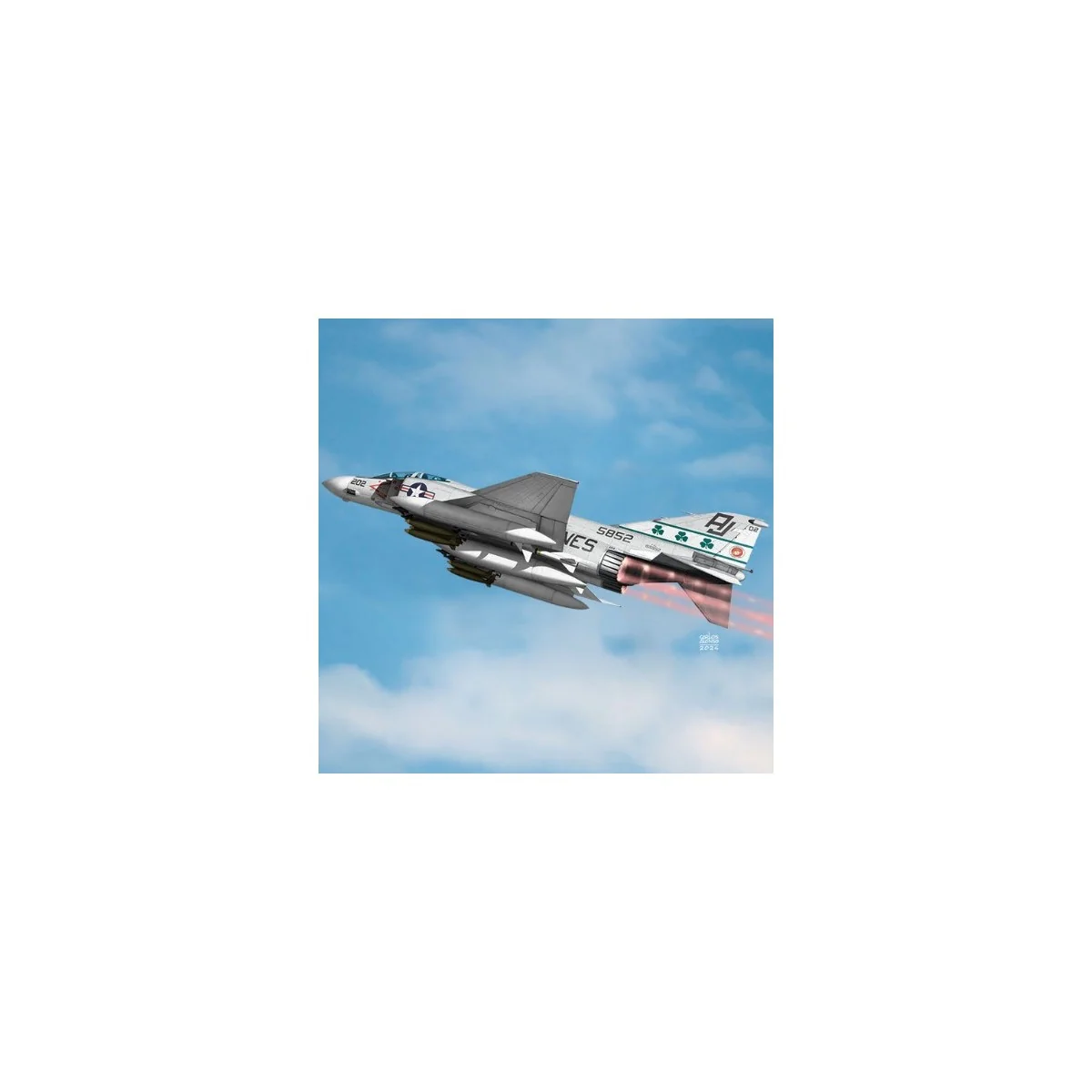 USMC F-4J Phantom II Aircraft, VMFA-333 Fighting Shamrocks 1/48 Academy Academy AC12356 - 2 USMC F-4J Phantom II Aircraft, VMFA-333 Fighting Shamrocks 1/48 Academy Academy AC12356 - 2