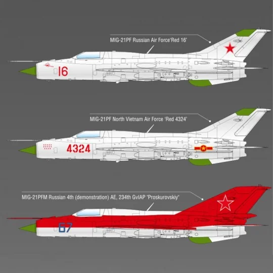 Mig-21PF Fishbed-D 1/48 Academy Aircraft Academy AC12320 - 2 AC12320-Mig-21PF Fishbed-D 1/48 Academy Aircraft - AC12320