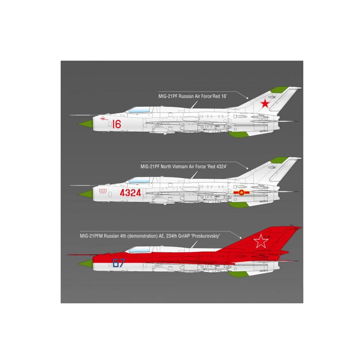 Mig-21PF Fishbed-D 1/48 Academy Aircraft Academy AC12320 - 2 Mig-21PF Fishbed-D 1/48 Academy Aircraft Academy AC12320 - 2