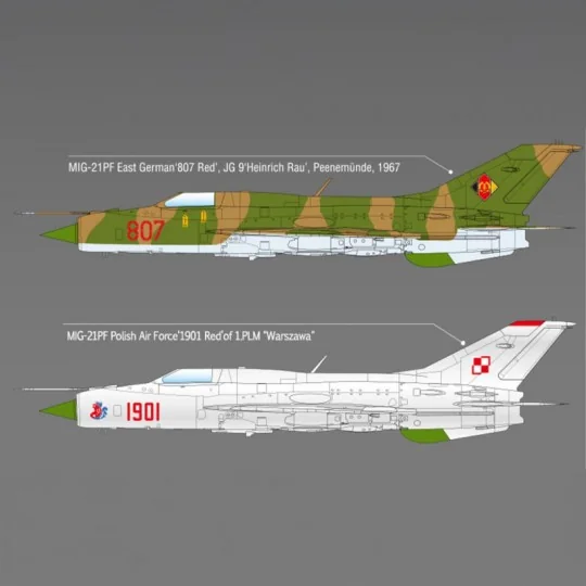 Mig-21PF Fishbed-D 1/48 Academy Aircraft Academy AC12320 - 3 AC12320-Mig-21PF Fishbed-D 1/48 Academy Aircraft - AC12320