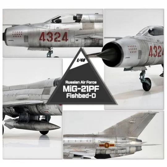 Mig-21PF Fishbed-D 1/48 Academy Aircraft Academy AC12320 - 8 AC12320-Mig-21PF Fishbed-D 1/48 Academy Aircraft - AC12320