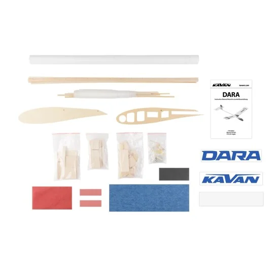 Dara 1200mm Kavan balsa kit glider Kavan RC KAV8047 - 6 KAV8047-Dara 1200mm Kavan balsa kit glider - KAV8047