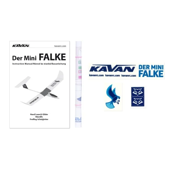 Hand-thrown glider Falke 710mm balsa kit Kavan Kavan RC KAV02.4315 - 6 KAV02.4315-Hand-thrown glider Falke 710mm balsa kit Kavan - KAV02.4315