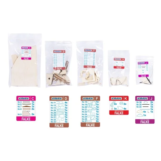 KAV02.4316-Falke A1 glider (F1H) 1240mm balsa kit Kavan