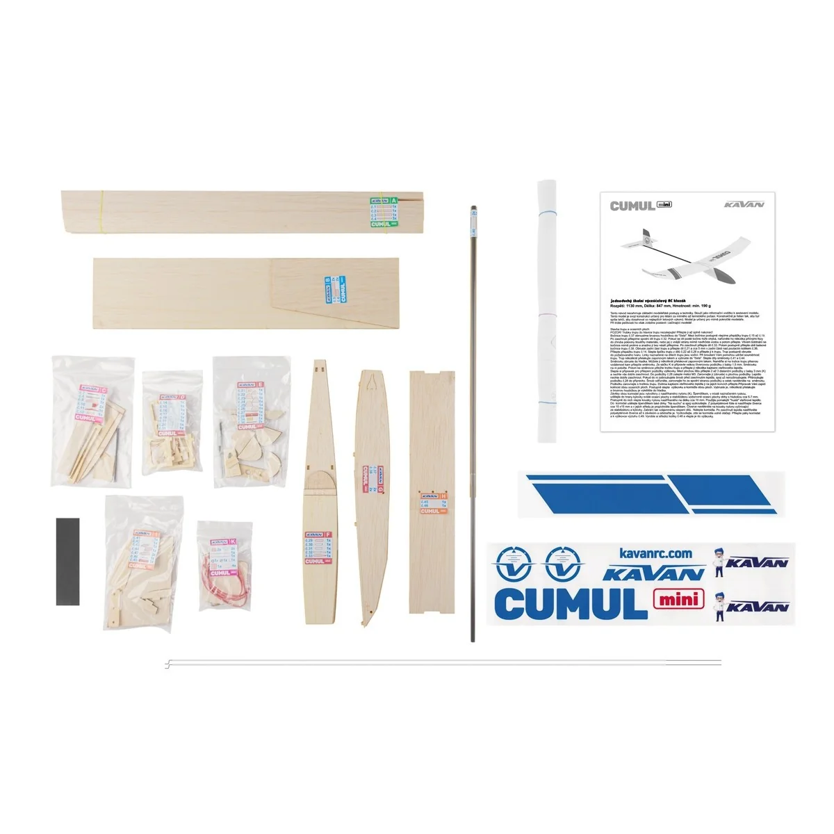 Planeur CUMUL 1130mm kit balsa Kavan Kavan RC KAV8035 - 3