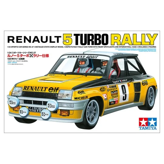 Renault 5 Turbo Rally 1/24 Tamiya Tamiya 24027 - 2 24027-Renault 5 Turbo Rallye 1/24 Tamiya - 24027
