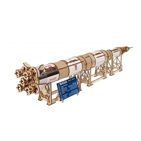 UG-70257-NASA Saturn V Rocket 3D Puzzle Wood UGEARS