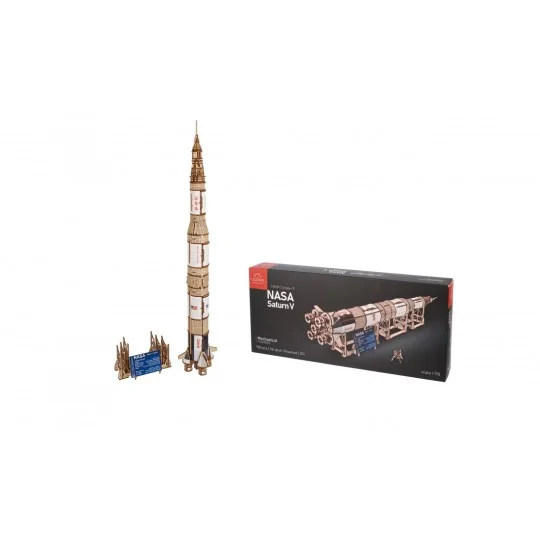 UG-70257-NASA Saturn V Rocket 3D Puzzle Wood UGEARS - UG-70257