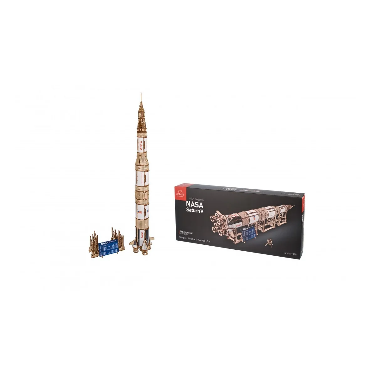 NASA Saturn V Rocket 3D Puzzle Wood UGEARS UGEARS UG-70257 - 4