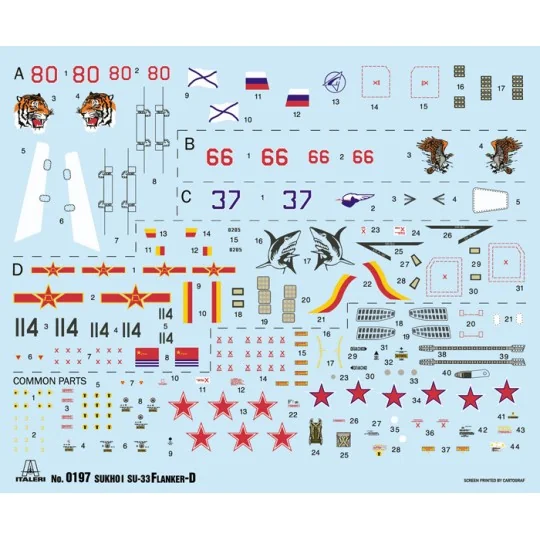 I197-Avion Su-33 Flanker-D 1/72 Italeri - I197