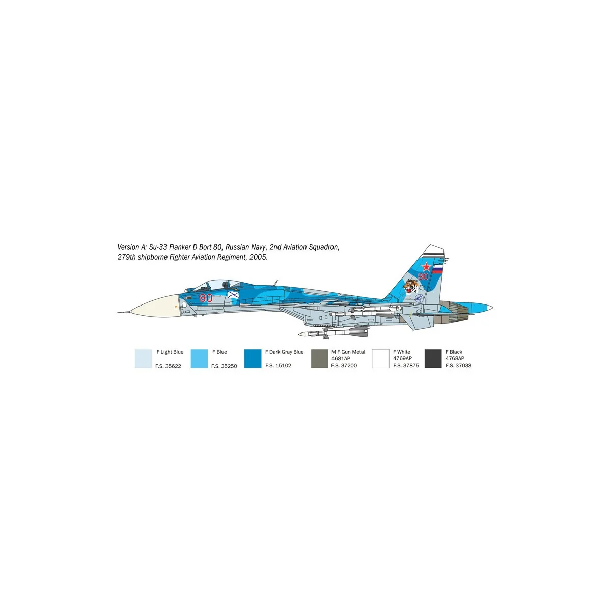 Su-33 Flanker-D 1/72 Italeri aircraft Italeri I197 - 4 Su-33 Flanker-D 1/72 Italeri aircraft Italeri I197 - 4