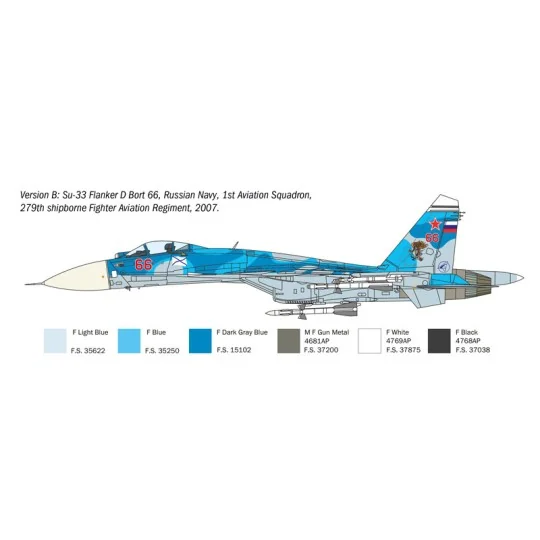 I197-Su-33 Flanker-D 1/72 Italeri aircraft