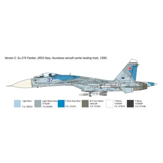 I197-Avion Su-33 Flanker-D 1/72 Italeri - I197