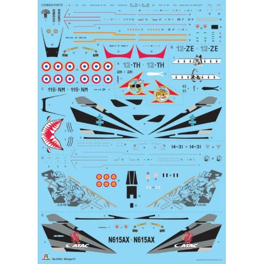 Avion Mirage F1 C/CR 1/48 Italeri Italeri I2839 - 3 I2839-Avion Mirage F1 C/CR 1/48 Italeri - I2839