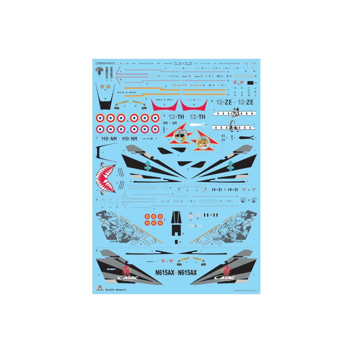 Avion Mirage F1 C/CR 1/48 Italeri Italeri I2839 - 3 Avion Mirage F1 C/CR 1/48 Italeri Italeri I2839 - 3