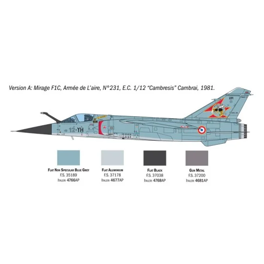 I2839-Mirage F1 C/CR 1/48 Italeri aircraft