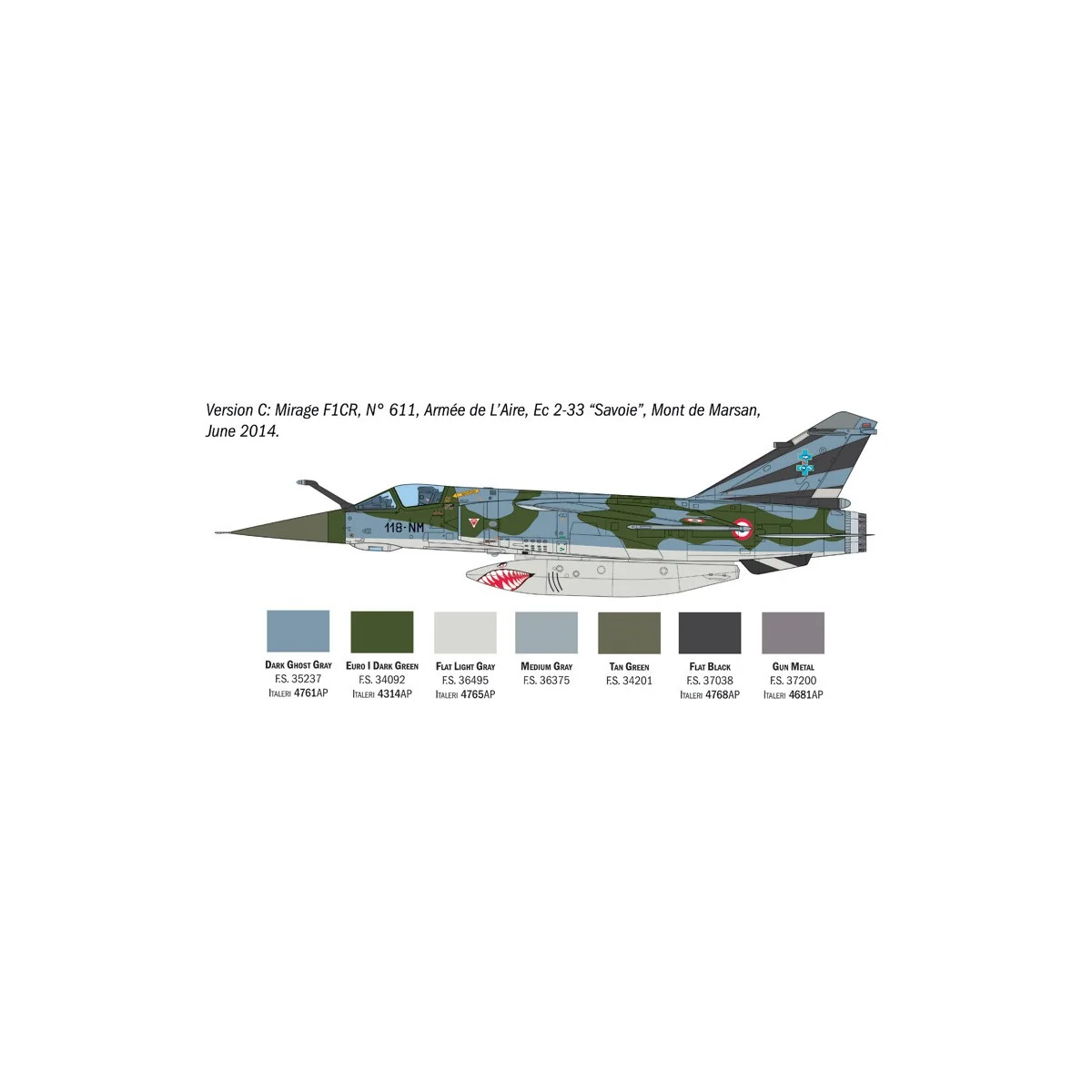 Avion Mirage F1 C/CR 1/48 Italeri Italeri I2839 - 6 Avion Mirage F1 C/CR 1/48 Italeri Italeri I2839 - 6