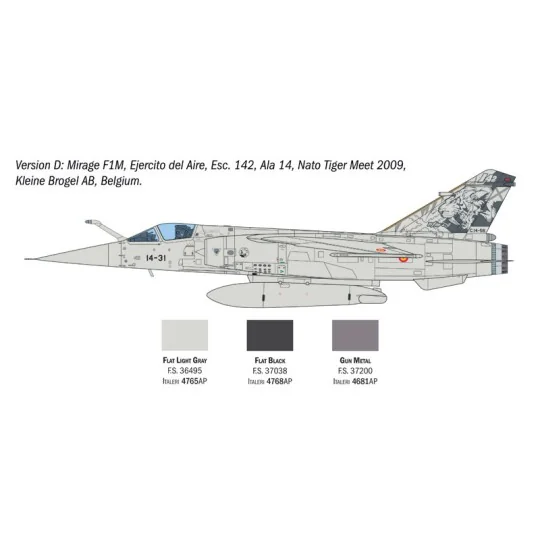 I2839-Avion Mirage F1 C/CR 1/48 Italeri