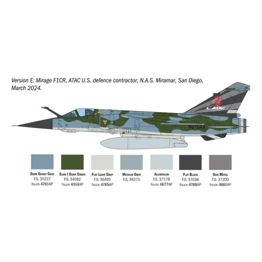 I2839-Mirage F1 C/CR 1/48 Italeri aircraft