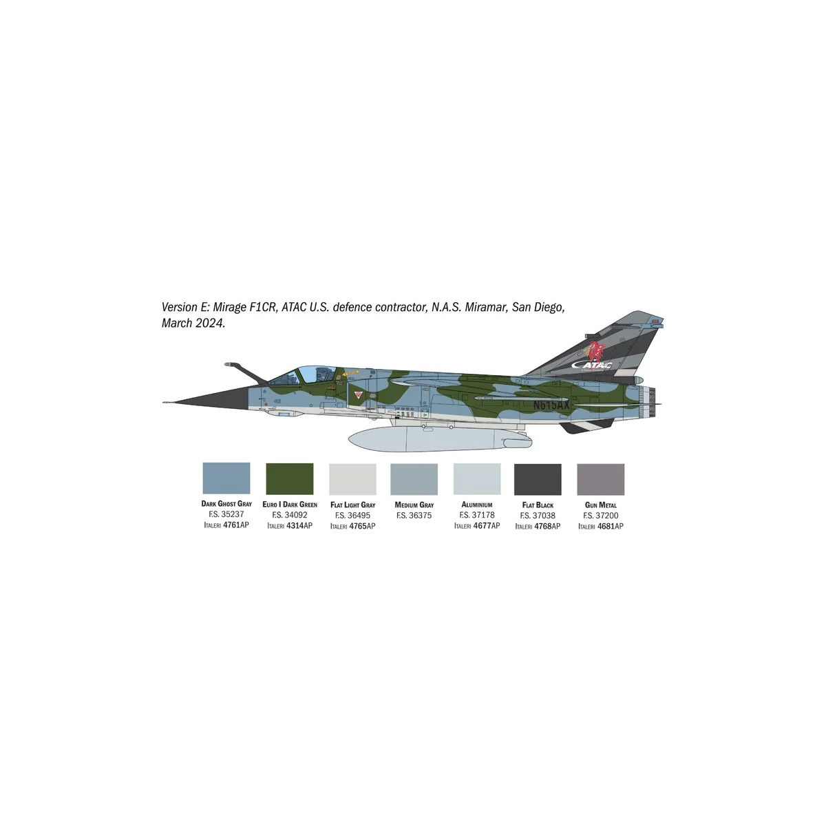Mirage F1 C/CR 1/48 Italeri aircraft Italeri I2839 - 8