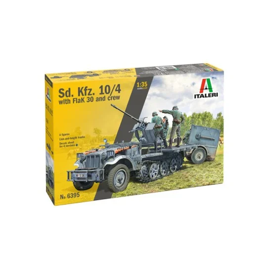 Véhicule Sd.Kfz 10/4 Flak 30 et Servants 1/35 Italeri Italeri I6395 - 2 I6395-Véhicule Sd.Kfz 10/4 Flak 30 et Servants 1/35 Italeri - I6395