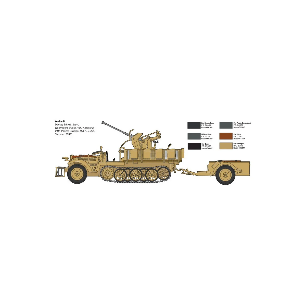 Véhicule Sd.Kfz 10/4 Flak 30 et Servants 1/35 Italeri Italeri I6395 - 5 Véhicule Sd.Kfz 10/4 Flak 30 et Servants 1/35 Italeri Italeri I6395 - 5