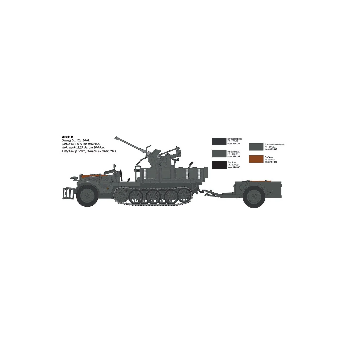 Véhicule Sd.Kfz 10/4 Flak 30 et Servants 1/35 Italeri Italeri I6395 - 7 Véhicule Sd.Kfz 10/4 Flak 30 et Servants 1/35 Italeri Italeri I6395 - 7