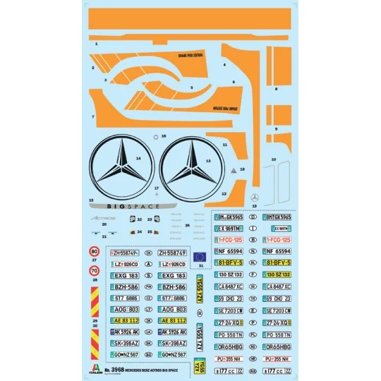 I3968-Mercedes Actros MP4 Big Space Grand Prix 1/24 Italeri Truck - I3968
