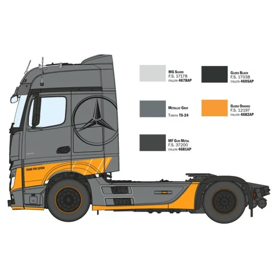 I3968-Camion Mercedes Actros MP4 Big Space Grand prix 1/24 Italeri - I3968