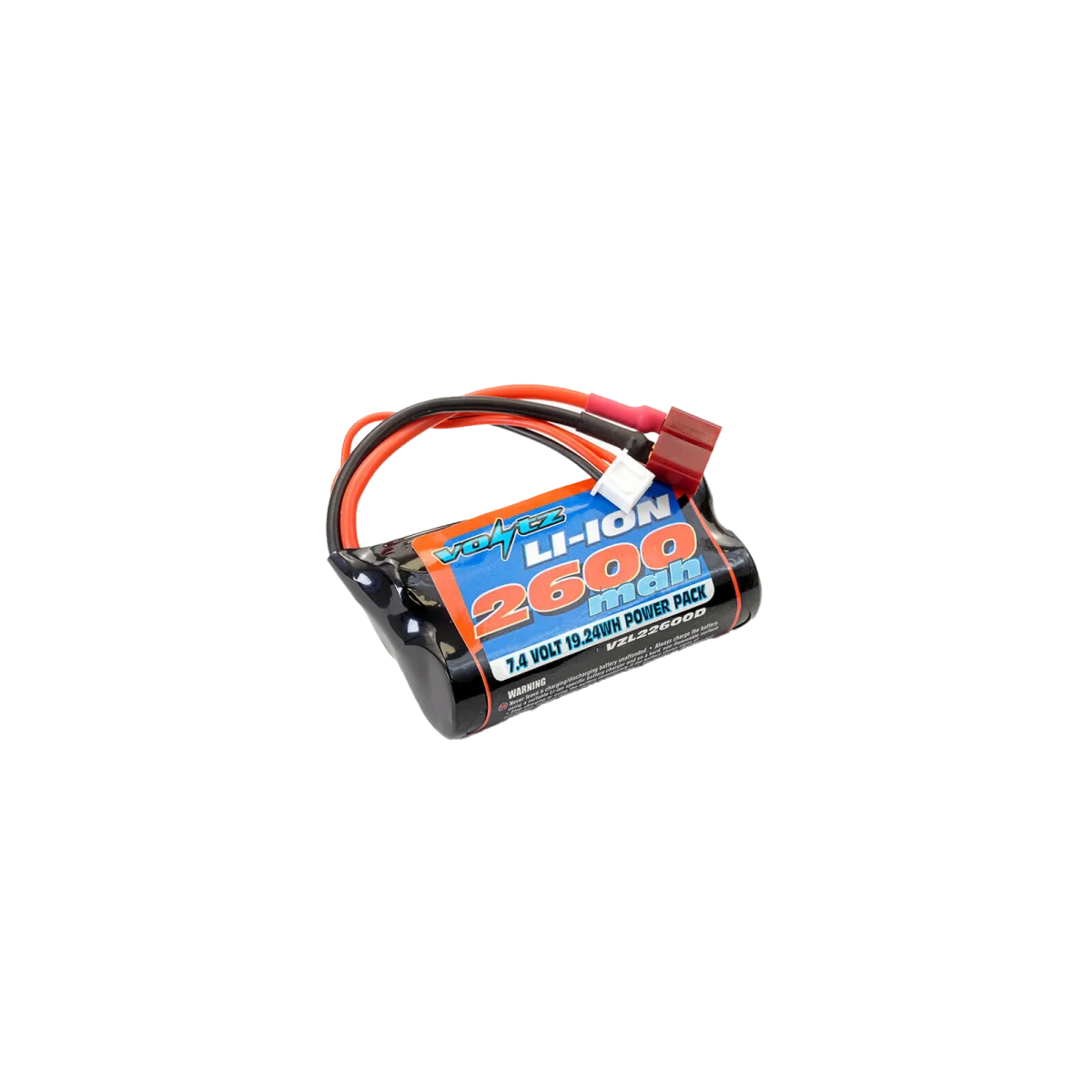 7.4V 2600mAh Li-Ion Battery (Dean) Voltz VZL22600D - 1