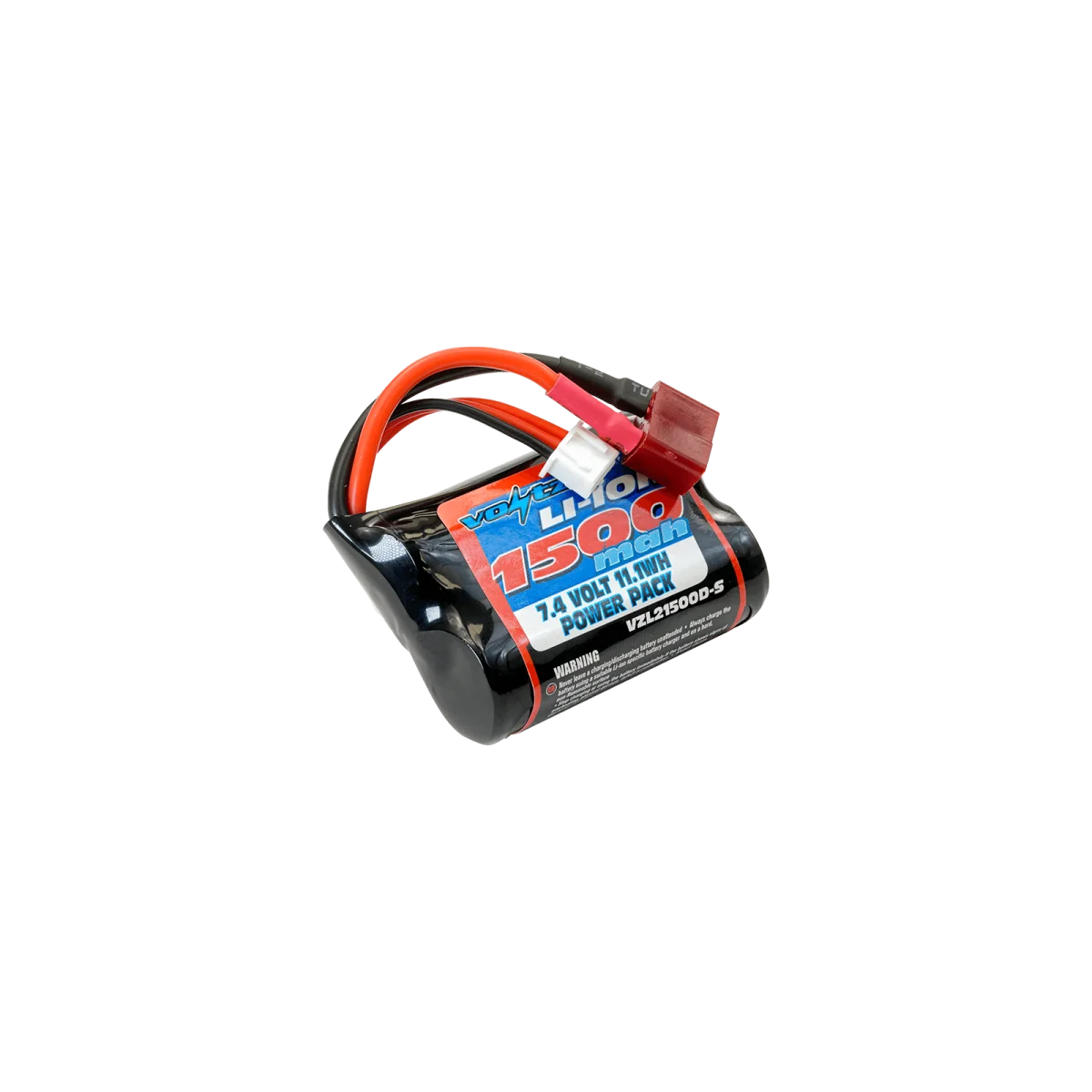 7.4V 1500mAh (Dean) Voltz Li-Ion Battery for Tracer FTX VZL21500D-S - 1