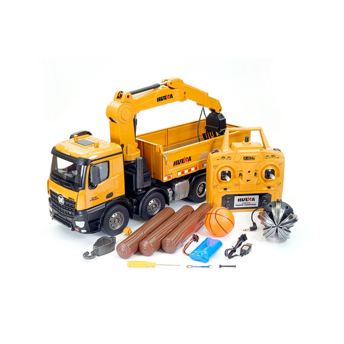 Camion benne avec Grue RC 8 roues 1/14 2.4Ghz - HuiNa HuiNa Toys CY1538 - 9