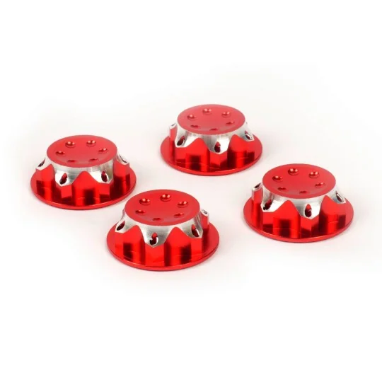 Ecrous de roues borgnes Buggy 1/8 17mm rouge (4) T2m T2M T422624R - 1 T422624R-Ecrous de roues borgnes Buggy 1/8 17mm rouge (4) T2m - T422624R