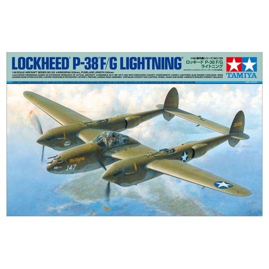 61120-Lockheed P-38 F/G Lightning 1/48 Tamiya aircraft