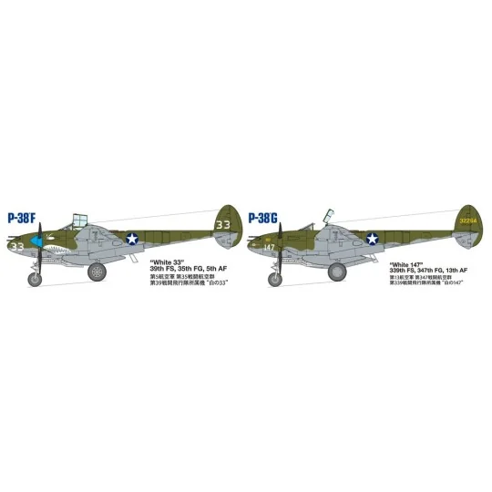 61120-Avion Lockheed P-38 F/G Lightning 1/48 Tamiya