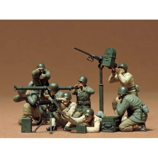 35086-Soldats mitrailleurs et Mortier U.S. 1/35 Tamiya