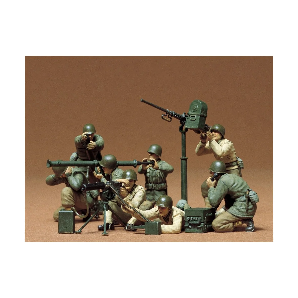 Soldats mitrailleurs et Mortier U.S. 1/35 Tamiya Tamiya 35086 - 1 Soldats mitrailleurs et Mortier U.S. 1/35 Tamiya Tamiya 35086 - 1