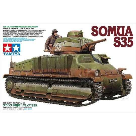 Char français SOMUA S35 1/35 Tamiya Tamiya 35344 - 2 35344-Char français SOMUA S35 1/35 Tamiya - 35344