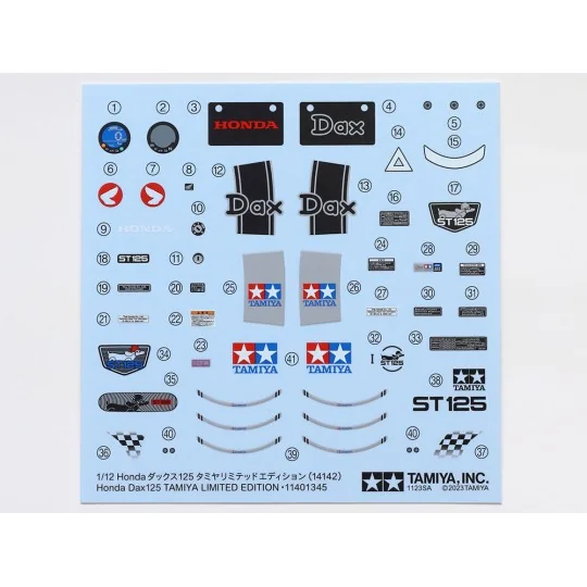 Motorcycle Honda Dax 125 1/12 Tamiya Tamiya 14142 - 11 14142-Motorcycle Honda Dax 125 1/12 Tamiya - 14142
