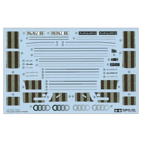 Audi Quattro 1/24 Tamiya Tamiya 24031 - 7 24031-Audi Quattro 1/24 Tamiya - 24031