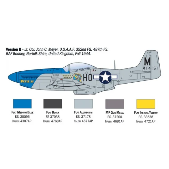 I1484-Plane P-51D Mustang Aces 1/72 Italeri