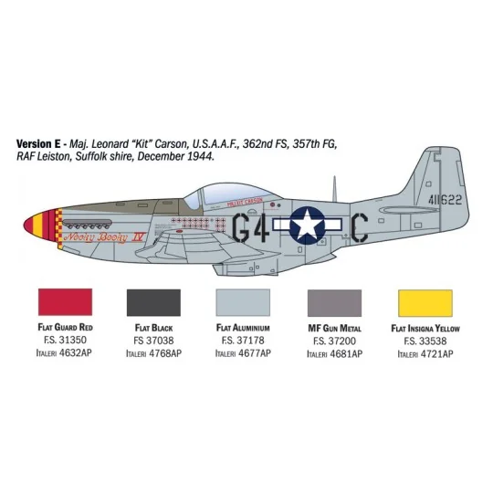 Avion P-51D Mustang Aces 1/72 Italeri Italeri I1484 - 7 I1484-Avion P-51D Mustang Aces 1/72 Italeri - I1484