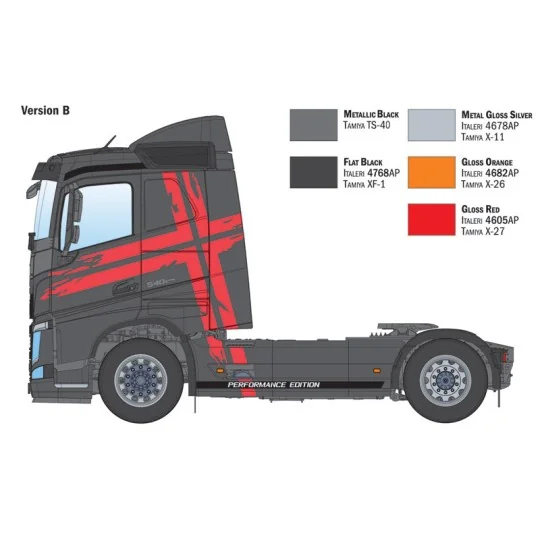 Volvo FH Low Roof 1/24 Italeri Truck Italeri I3967 - 6 I3967-Volvo FH Low Roof 1/24 Italeri Truck - I3967