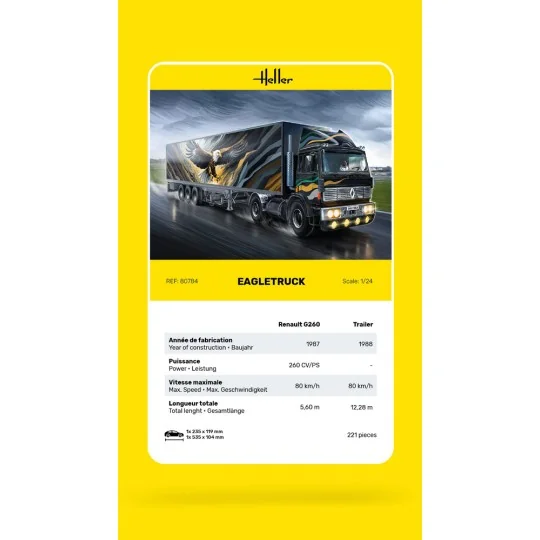 HEL-80784-Camion Eagletruck 1/24 Heller