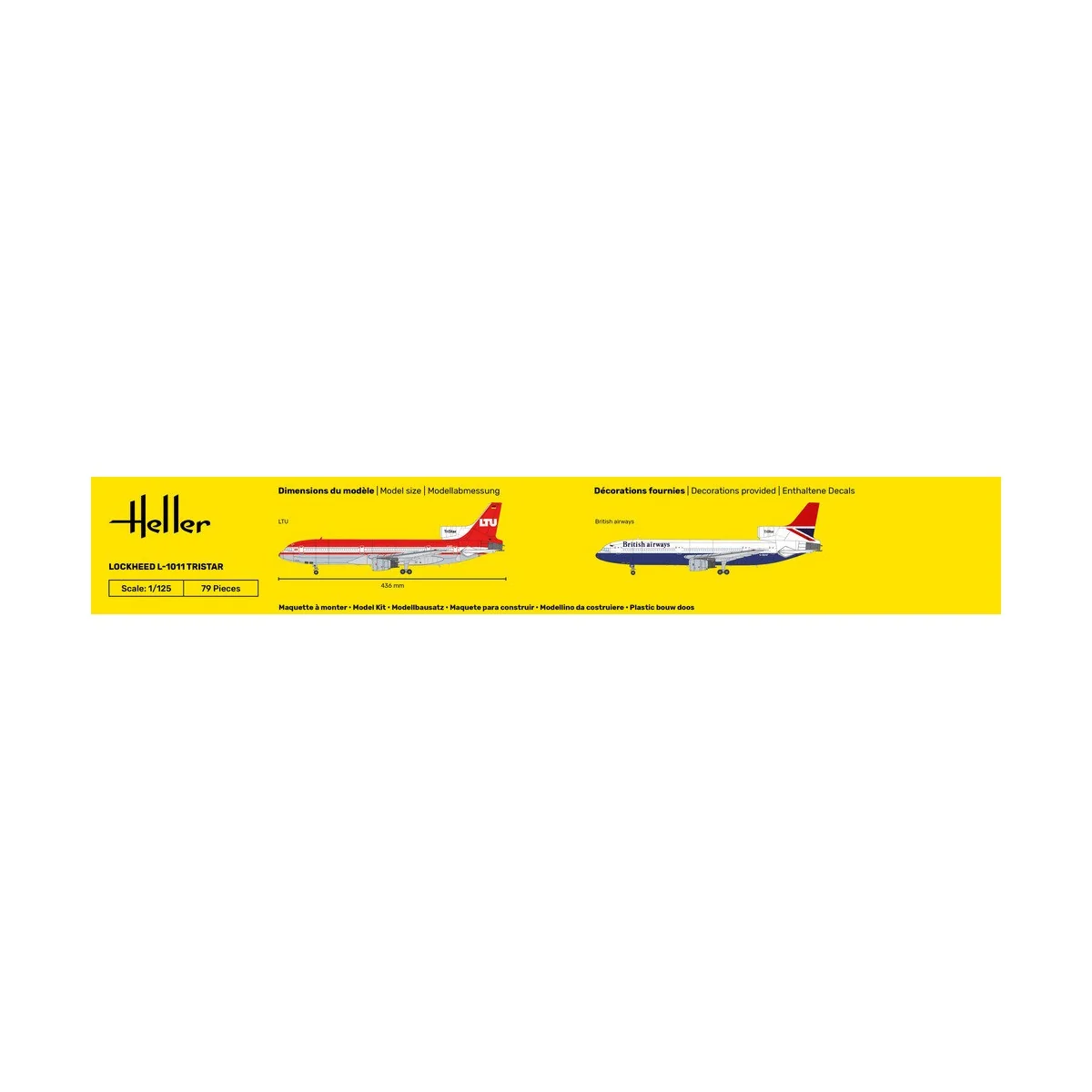 Avion Lockheed L-1011 Tristar 1/125 Heller Heller HEL-80451 - 4 Avion Lockheed L-1011 Tristar 1/125 Heller Heller HEL-80451 - 4