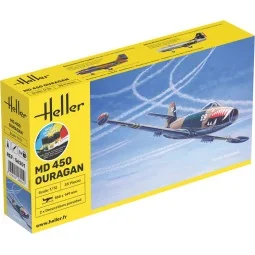 MD 450 Ouragan 1/72 Heller + colle et peintures Heller HEL-56201 - 1